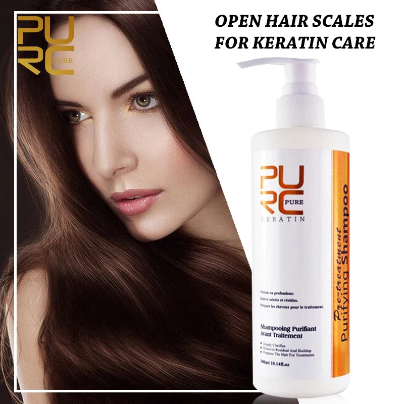 PURC Hair Purifying Shampoo & Conditioner - Keratin Treatment for Straightening & Smoothing