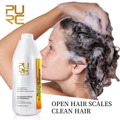 PURC Hair Purifying Shampoo & Conditioner - Keratin Treatment for Straightening & Smoothing