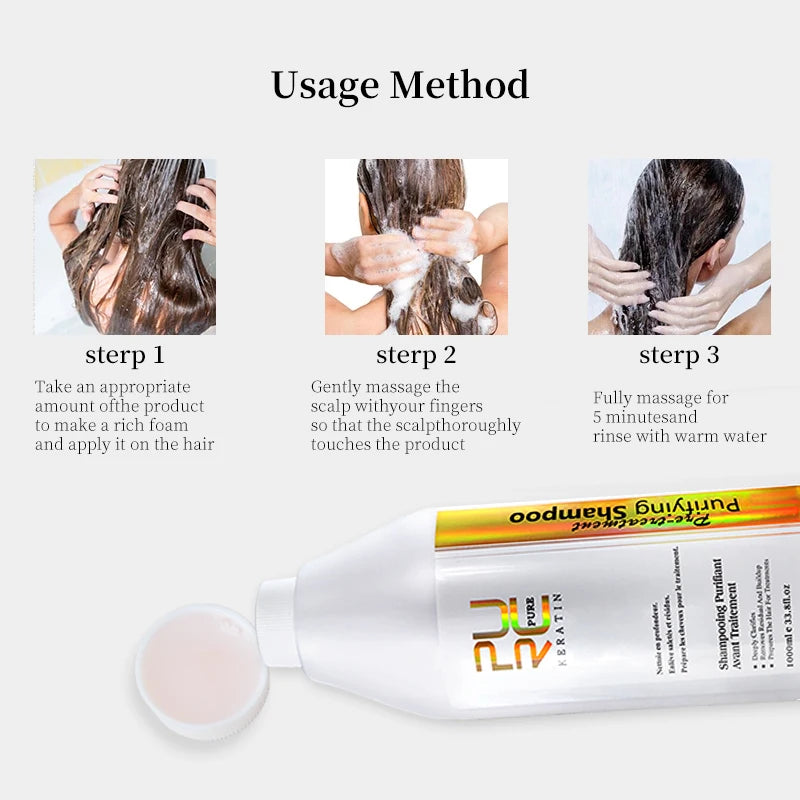 PURC Hair Purifying Shampoo & Conditioner - Keratin Treatment for Straightening & Smoothing