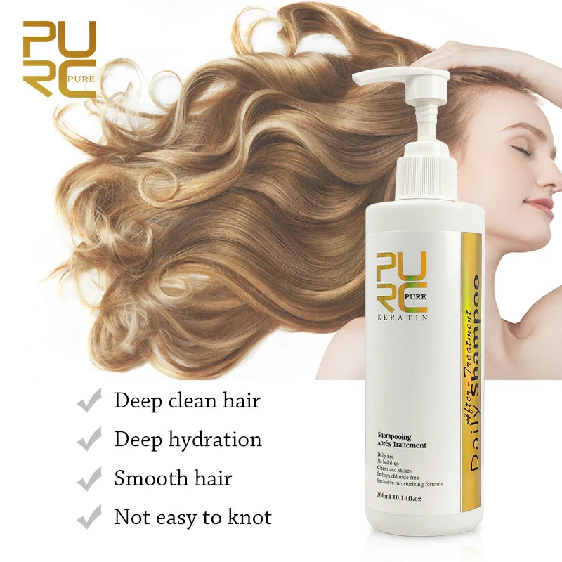PURC Hair Purifying Shampoo & Conditioner - Keratin Treatment for Straightening & Smoothing