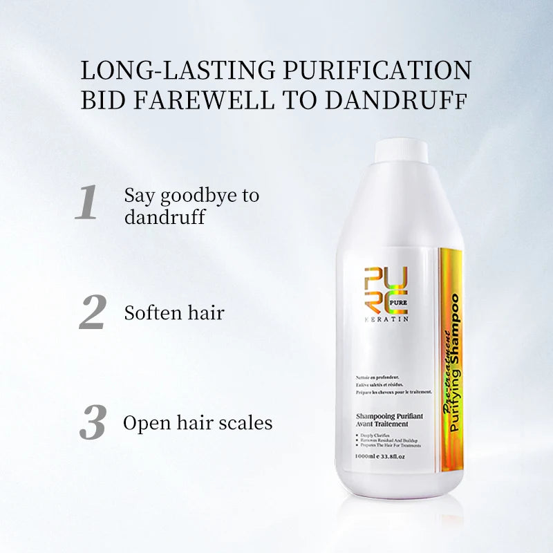 PURC Hair Purifying Shampoo & Conditioner - Keratin Treatment for Straightening & Smoothing
