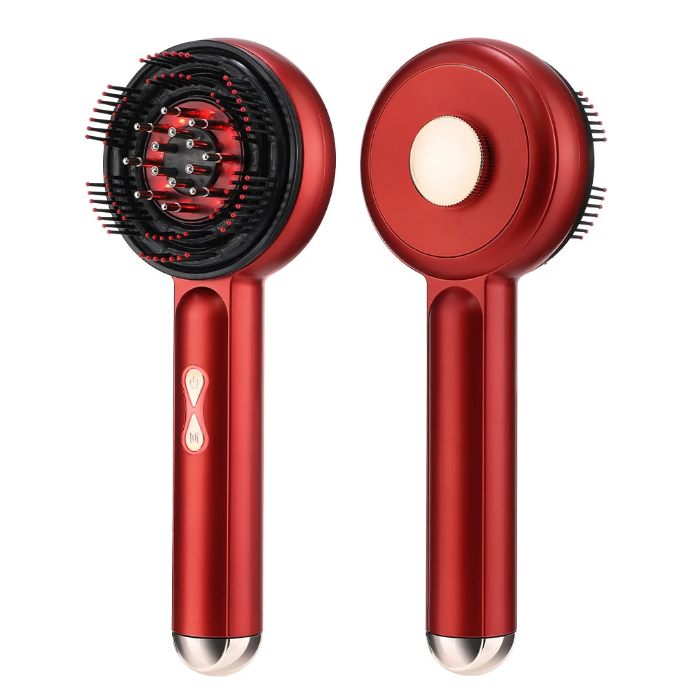 Electric Scalp Vibration Massage Comb Infrared Head Knead Massager Red Light Hair Growth Liquid Oil Applicator Anti-Hair Loss