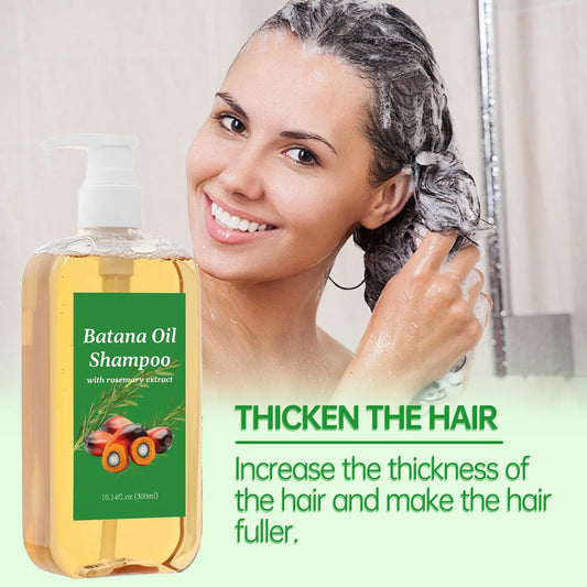 Hair Growth Shampoo 300ml - Batana Oil & Rosemary for Frizz Control, Breakage Prevention & Scalp Nourishment