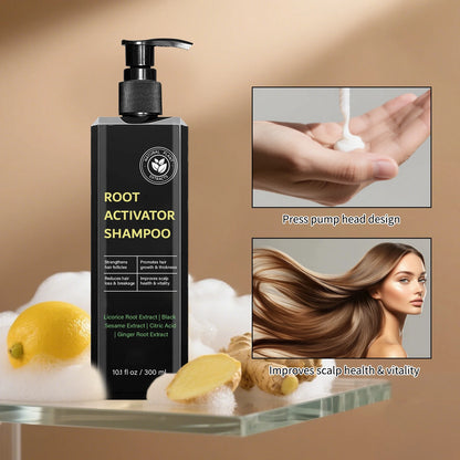 Hair Root Activator Shampoo 300ml - Nourish Roots, Strengthen Follicles & Promote Growth