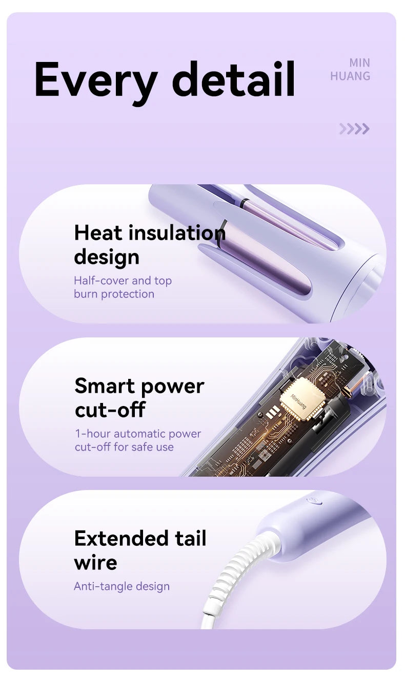 Professional Hair Curling Iron 32mm - Ceramic Curler Wand for Salon-Quality Curls & Waves