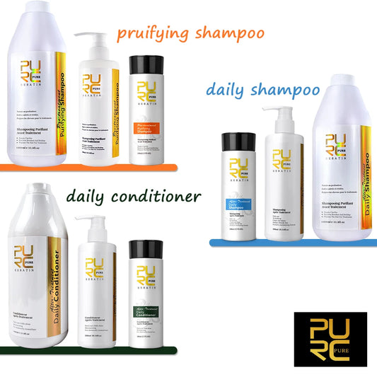 PURC Hair Purifying Shampoo & Conditioner - Keratin Treatment for Straightening & Smoothing