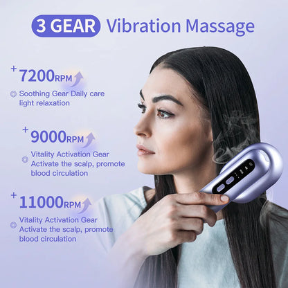 3-in-1 Hair Care Spray Massage Comb - Vibrating Scalp Massager & Oil Applicator Brush