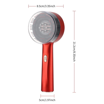 Electric Scalp Vibration Massage Comb Infrared Head Knead Massager Red Light Hair Growth Liquid Oil Applicator Anti-Hair Loss
