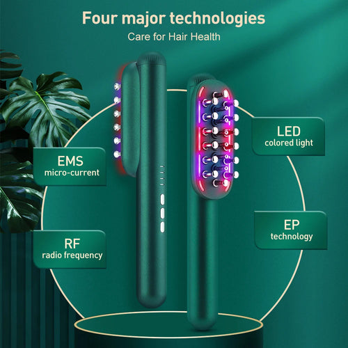 Electric RF Scalp Massager Comb - Micro Current Hair Growth & Conditioning Treatment