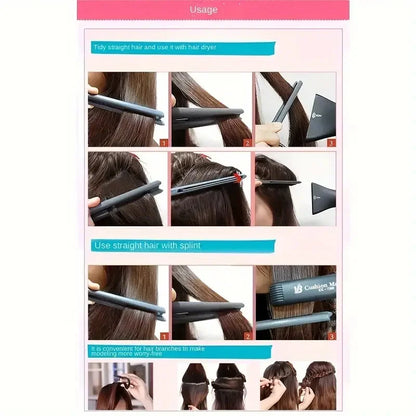 V-Comb Hair Straightening Tool - Professional Finishing Splint Comb for Messy Hair & Wigs