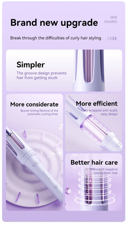 Professional Hair Curling Iron 32mm - Ceramic Curler Wand for Salon-Quality Curls & Waves