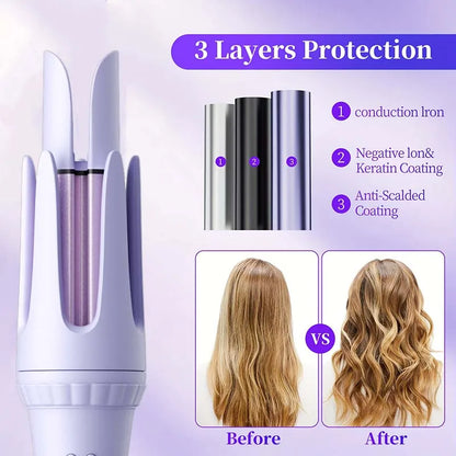 Professional Hair Curling Iron 32mm - Ceramic Curler Wand for Salon-Quality Curls & Waves
