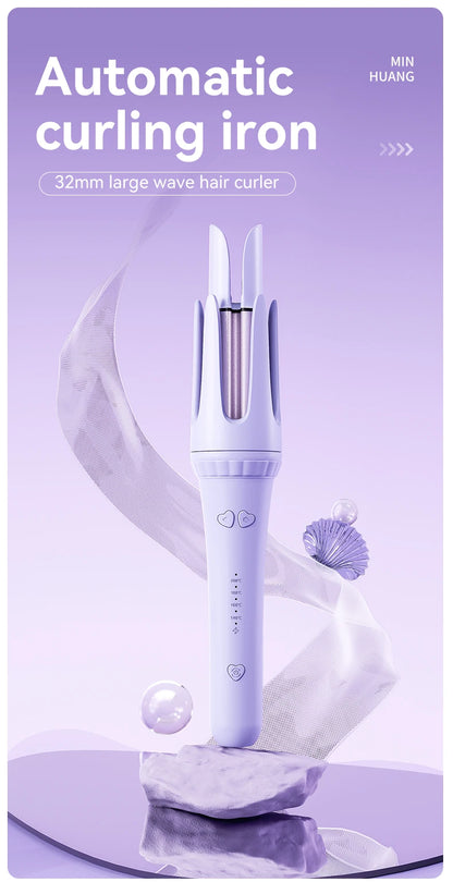 Professional Hair Curling Iron 32mm - Ceramic Curler Wand for Salon-Quality Curls & Waves
