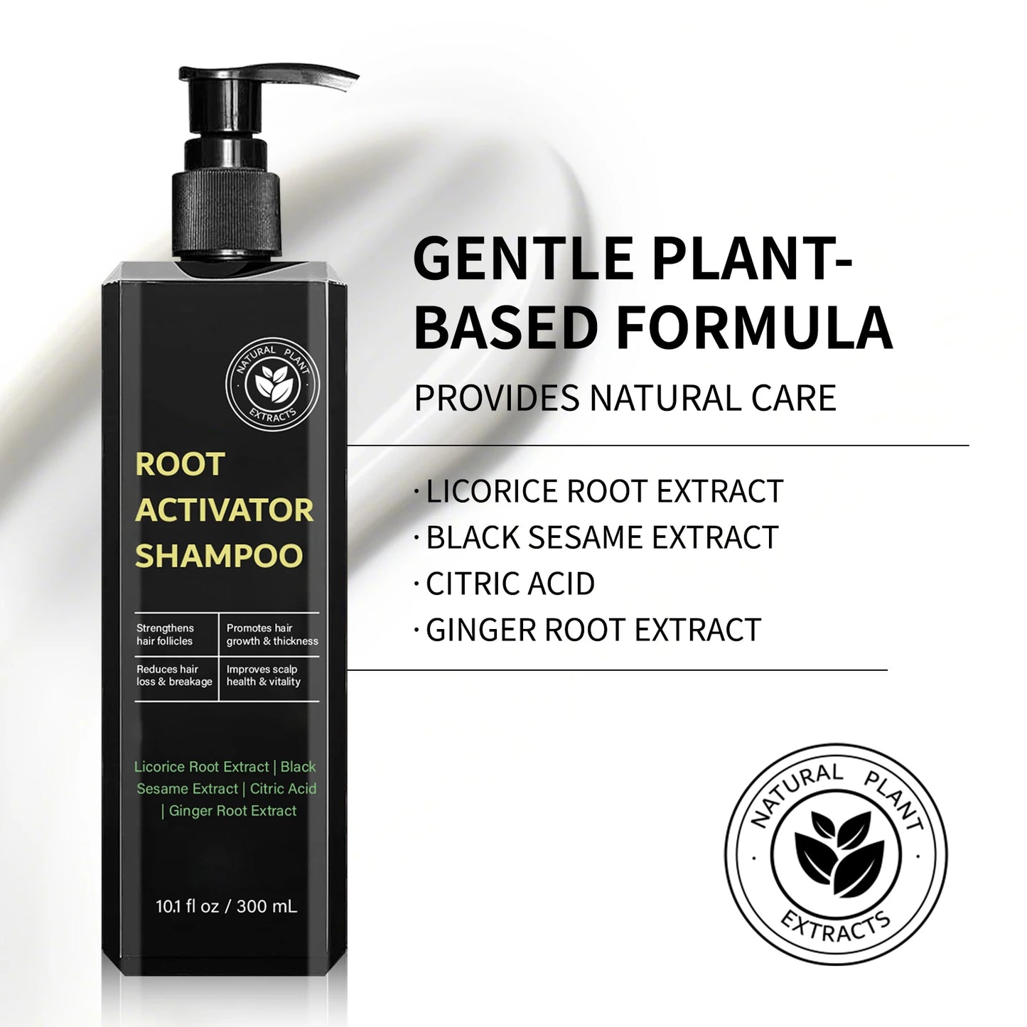 Hair Root Activator Shampoo 300ml - Nourish Roots, Strengthen Follicles & Promote Growth